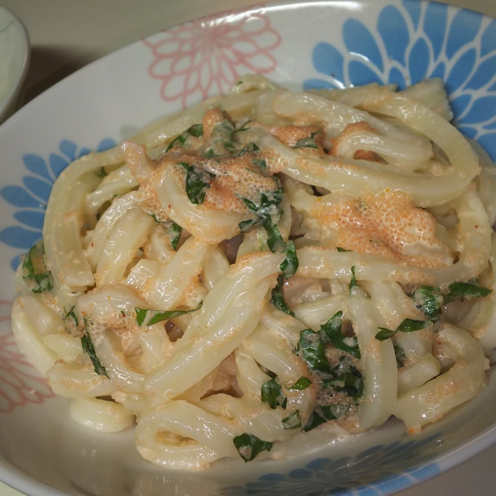 子供の大好きな明太子うどん